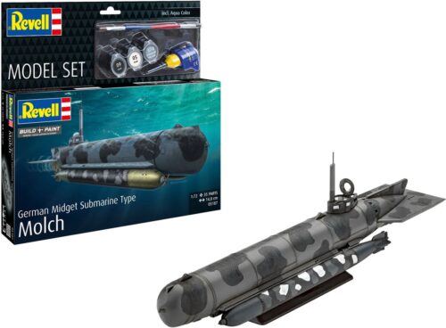 REVELL 65187 German Midget Submarine Type Molch incl lijm verf kwastje