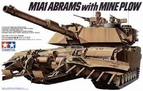 Tamiya 35158 US M1A1 Abrams met mijnenploeg