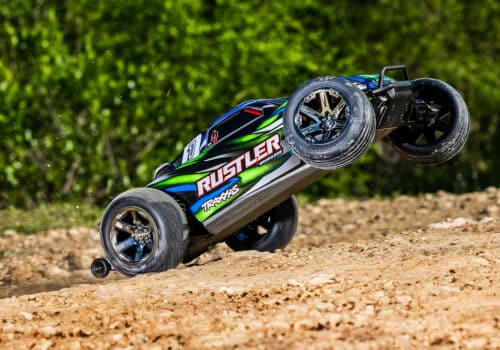 Traxxas 37354-4 Groen Rustler 2WD brushless RTR excl. accu en lader