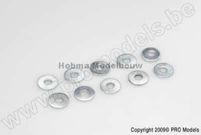 Vlakke Sluitring 5 x 10 x 0.1 Gegalvaniseerd 10 St