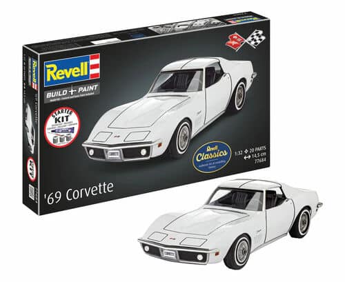 REVELL 77684 Corvette 69 classics inc lijm verf kwastje