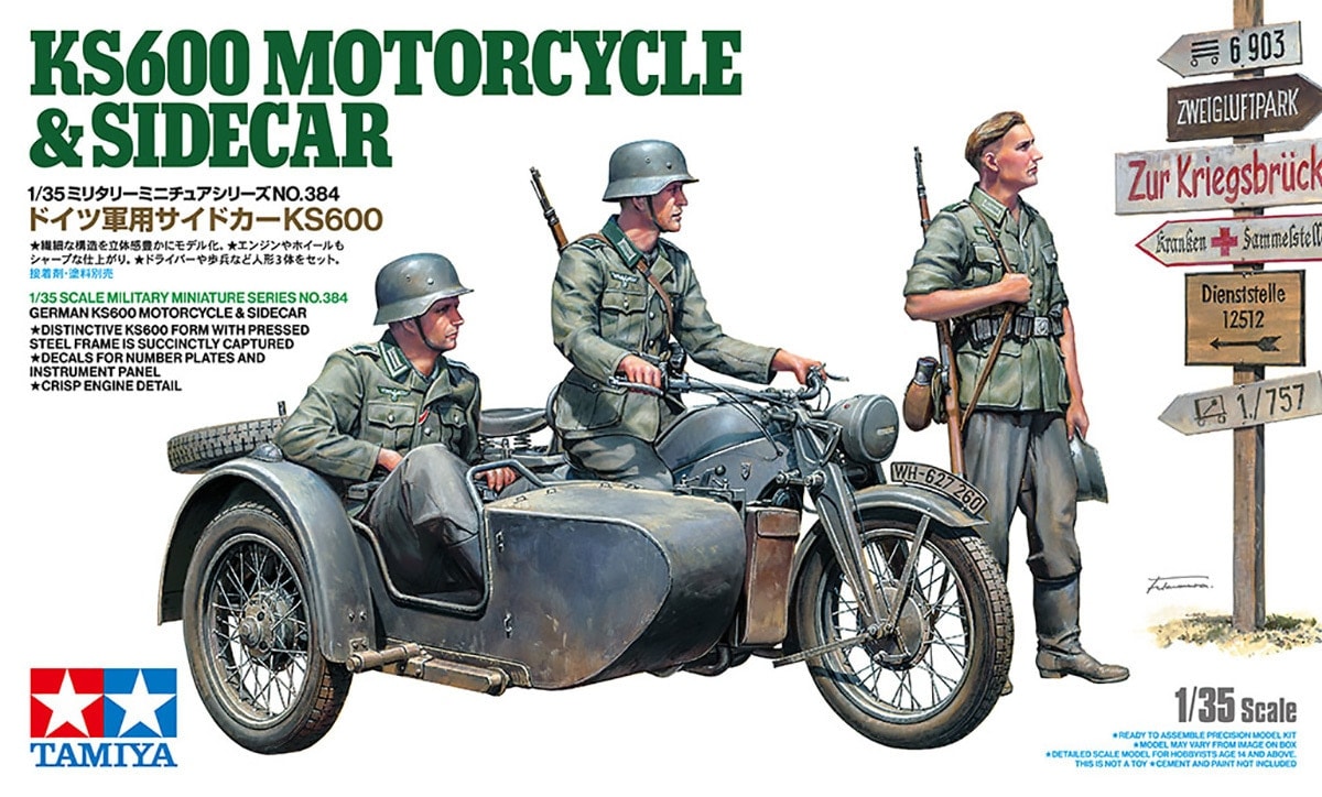 TAMIYA 35384 KS600 Motercycle & sidecar