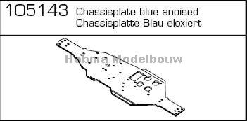 Carson 105143 CV-10 chassisplaat blau