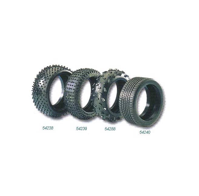 Carson 54288 1/8 scale RC buggy block pattern tires with spikes set van 2 stuks