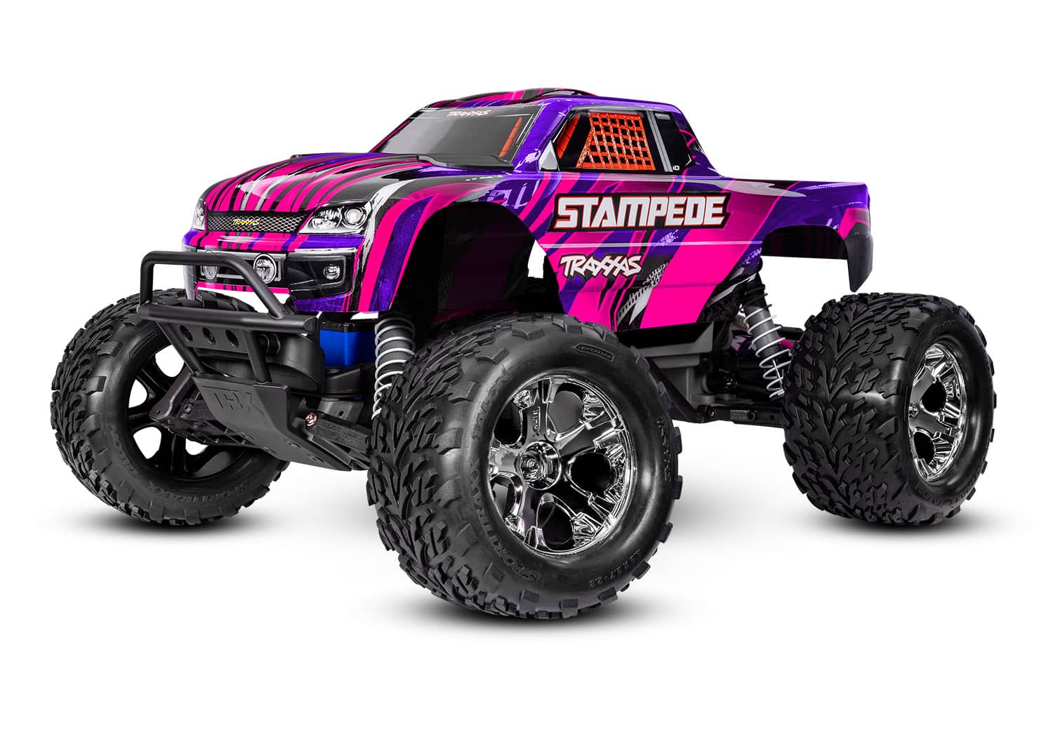Traxxas 36354-8-PINK Stampede 2WD Electro Monster-Truck Red RTR Met accu en snellader
