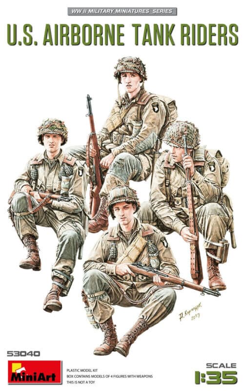 Miniart 53040 US WWII Airborne Tank Riders (4 Figures)