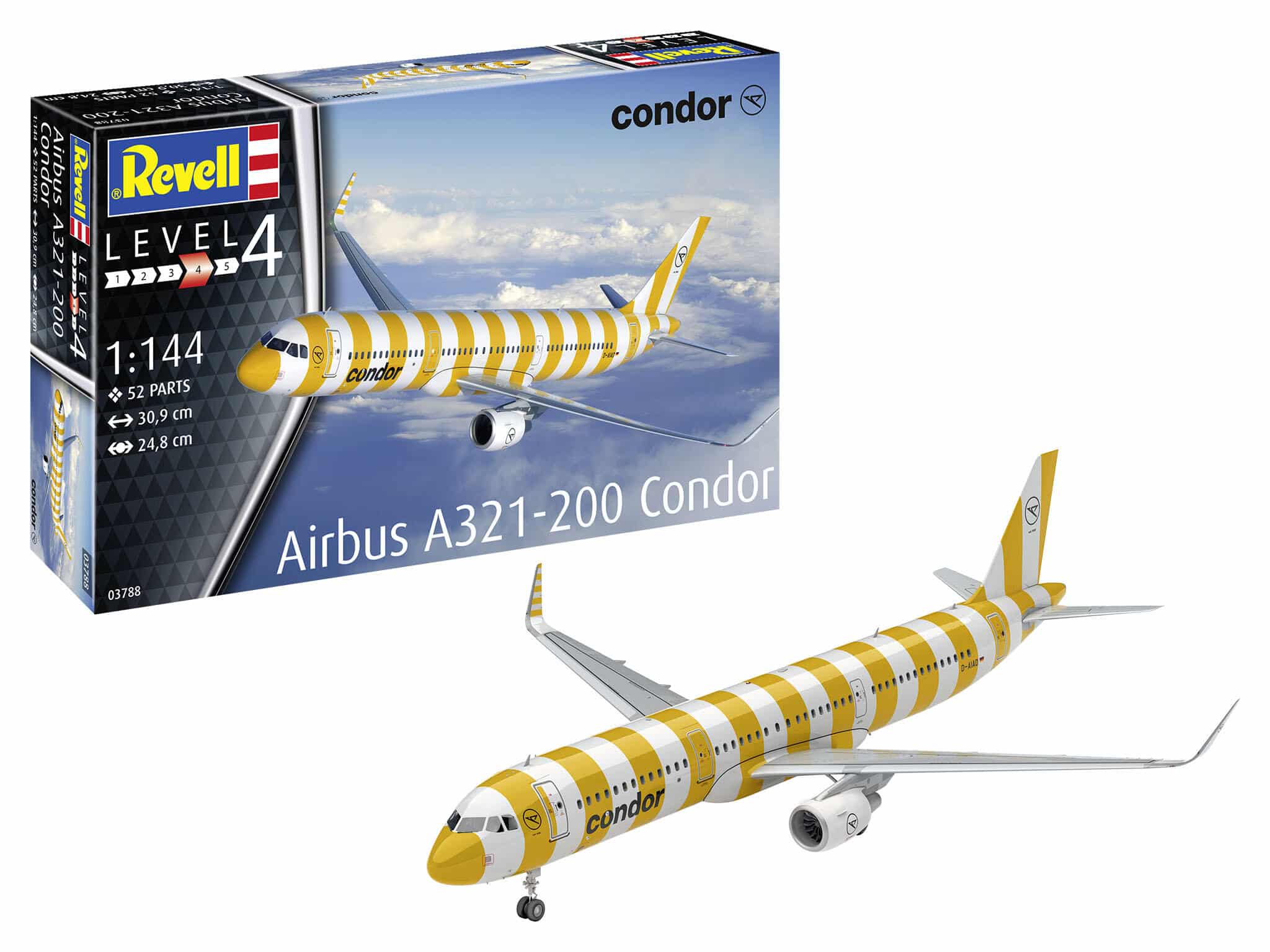 REVELL 63788 Airbus A321-200 Condor met verf, lijm en kwastje
