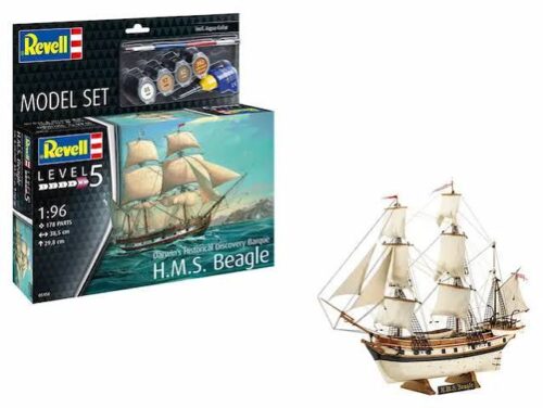 REVELL 65458 H.M.S. Beagle incl. verf lijm kwastje