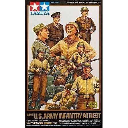 Tamiya 32552 WWII US Infantry at rest with Jeep