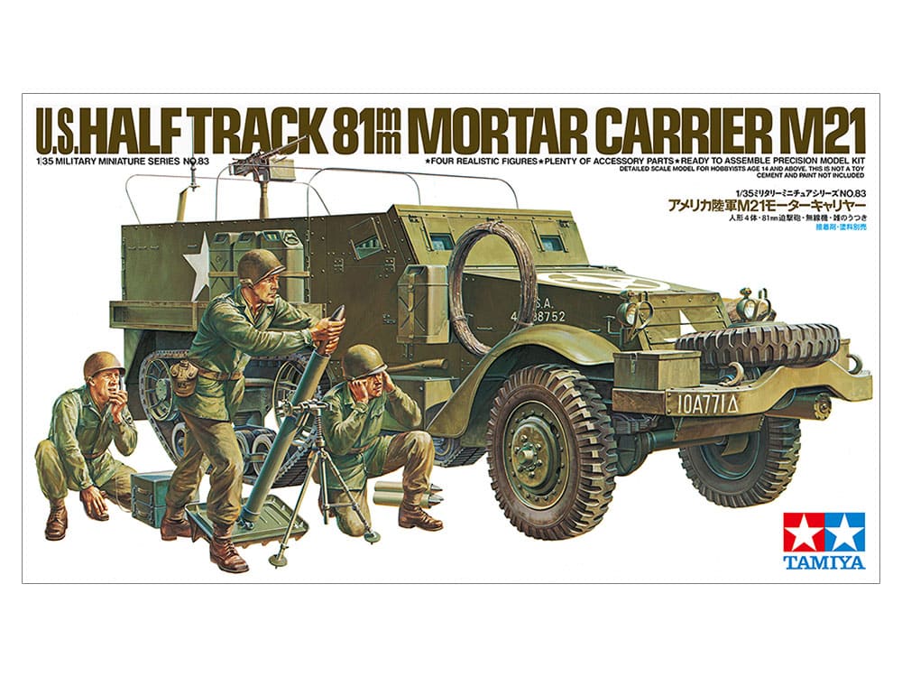 TAMIYA 35083 US Half track 81mm mortar carrier M21