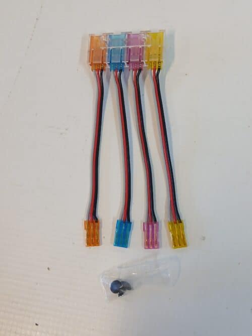 Verlang kabel Jr m farbe stekker 10 cm 4 st