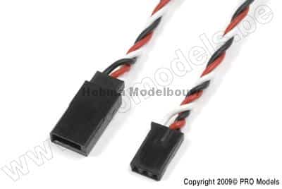 Verlengkabel verdrild Futaba 22AWG 75 cm