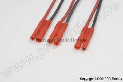 Y-kabel parallel 2mm goudstekker, sili