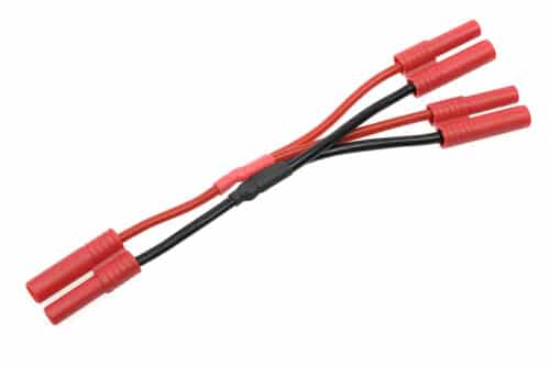 Y-kabel parallel 4.0mm goudstekker, si