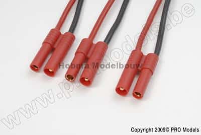 Y-kabel serieel 4.0mm goudstekker, sil