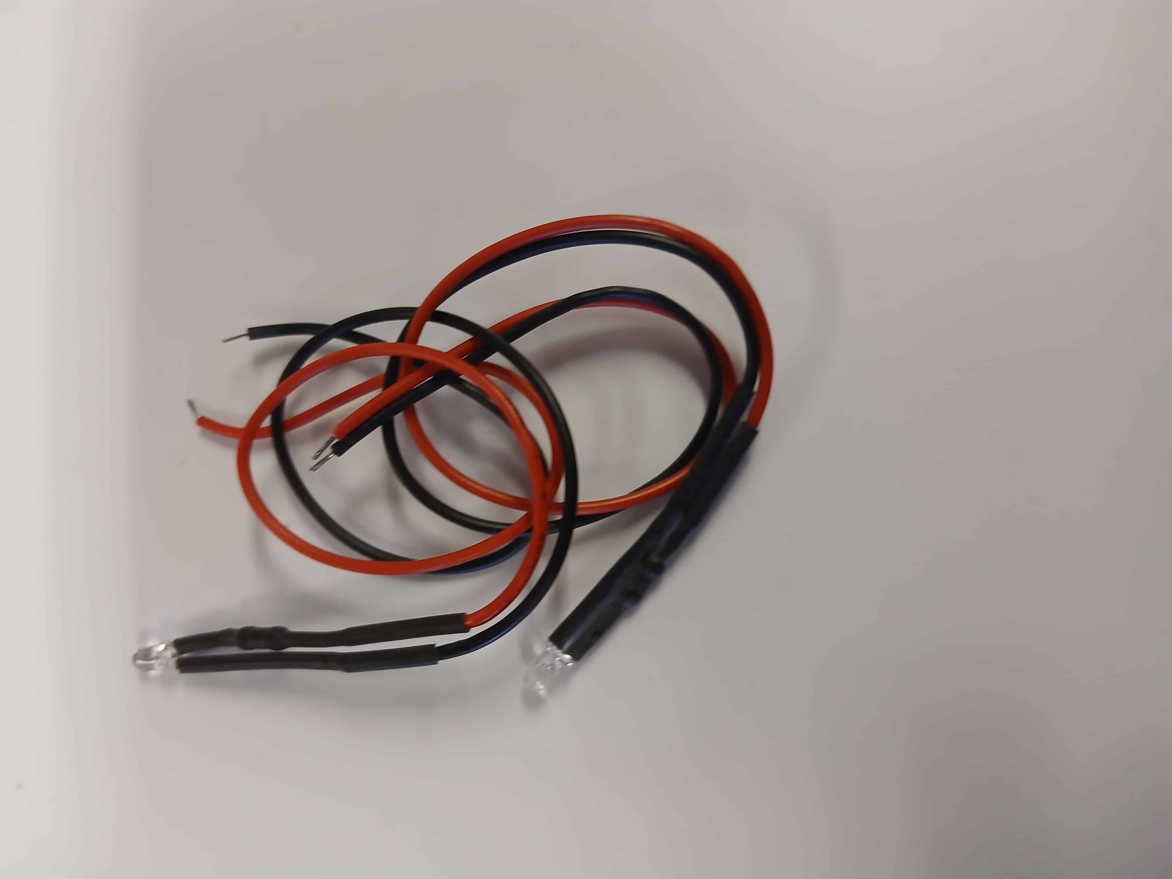 Draadlampjes blauw 3 mm led 12 V 2 st