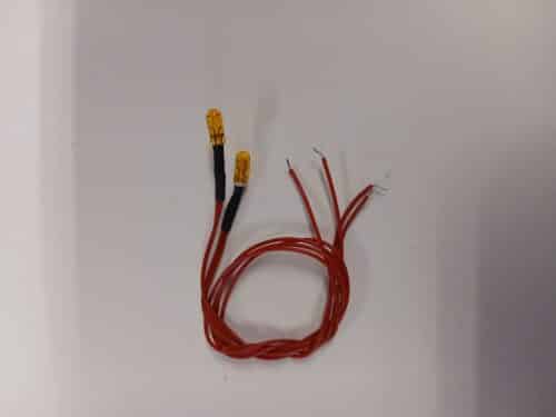 Draadlampjes geel 3 mm. 12V 2 st