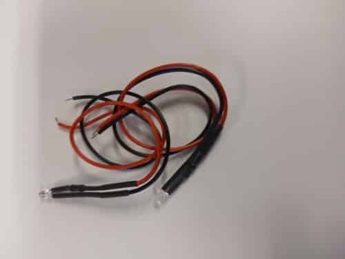 Draadlampjes Rood 5 mm led 12 V 2 st
