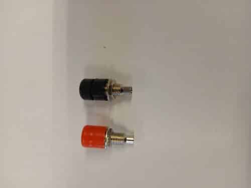 Inbouwbus 4 mm 1 rood en 1 zwart