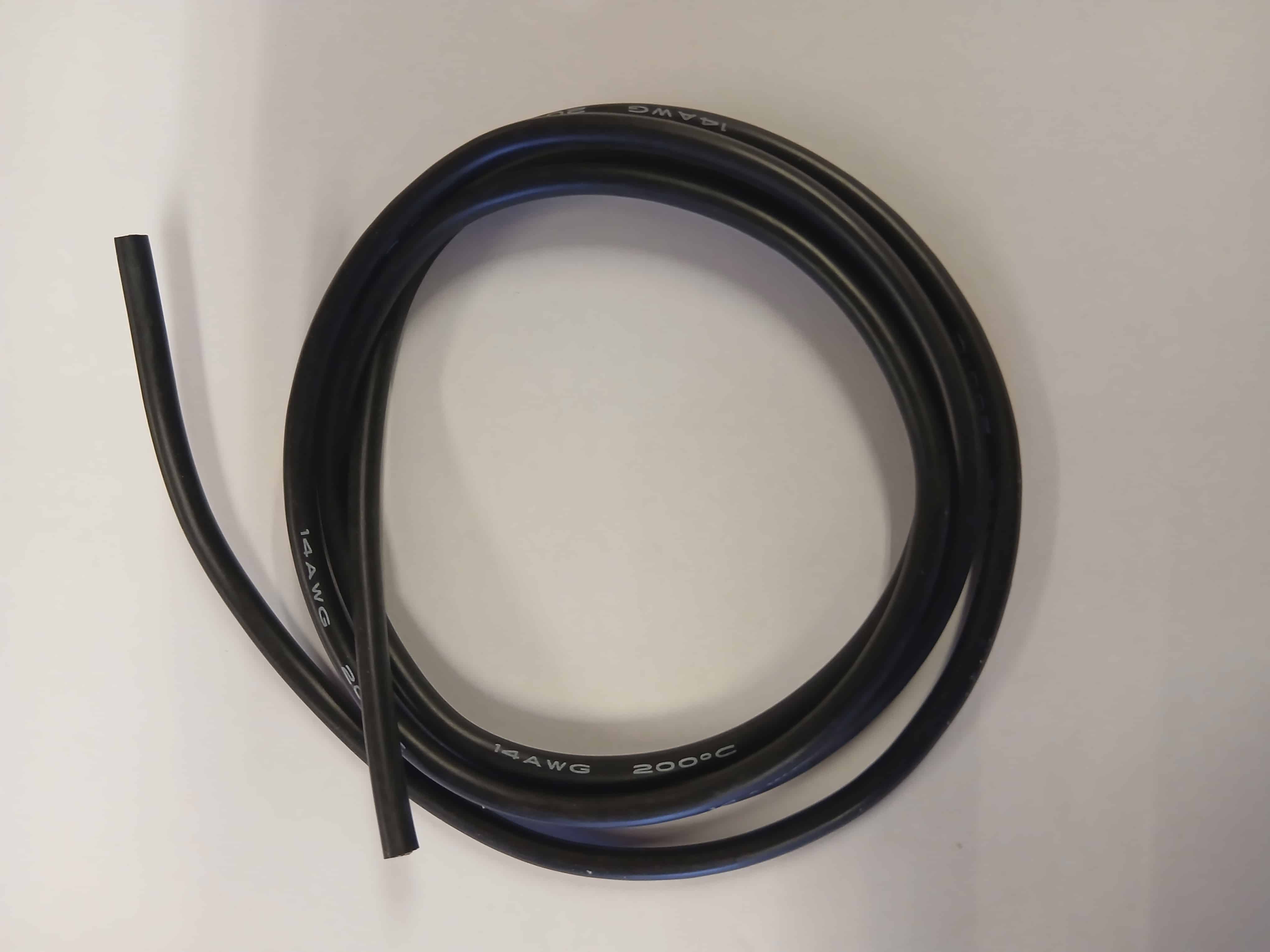 Silicone Kabel 2.5 mm 1 m Zwart