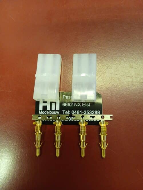 TAMIYA 100619 goud Connector Stekker man 2 Stuks